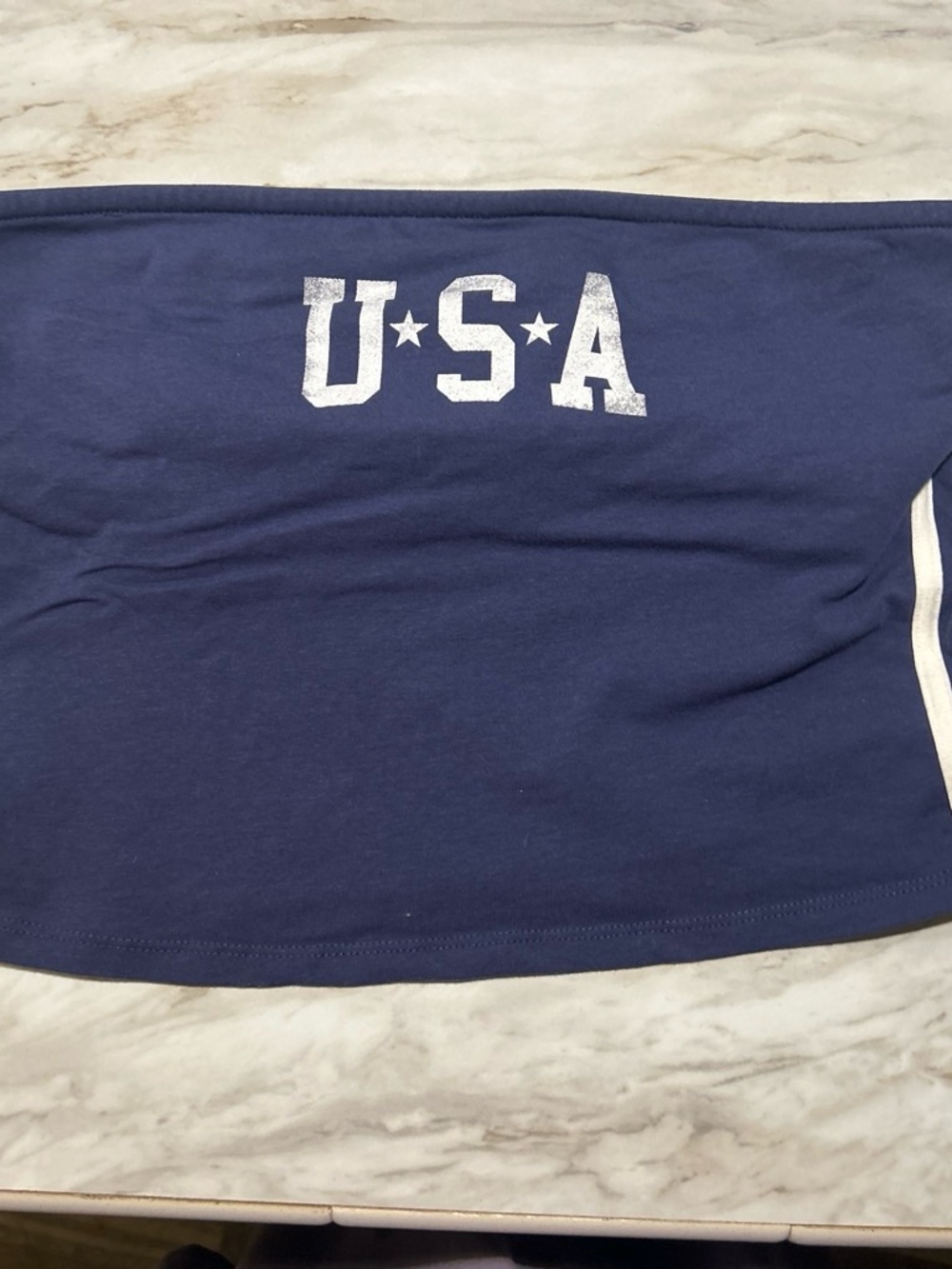 Grayson Threads Navy Tank Top with White USA Graphic women’s size XL